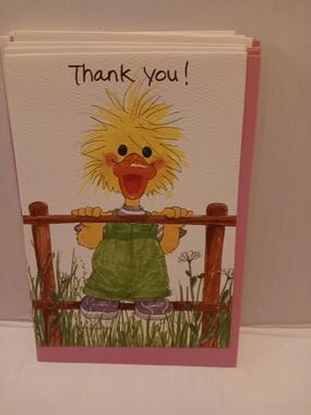 Vintage 1993 Suzy's Zoo Thank You Greeting Cards Set Of 6 Unused